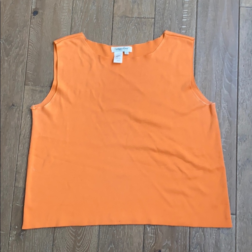 Coldwater Creek Silk Blend Bateau Neck Tank 1X